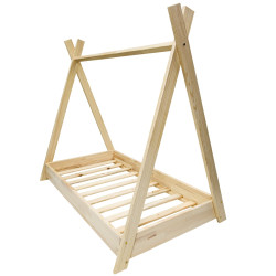 Zestaw materac ECO+łóżko namiot tipi skandynawskie 160x80cm